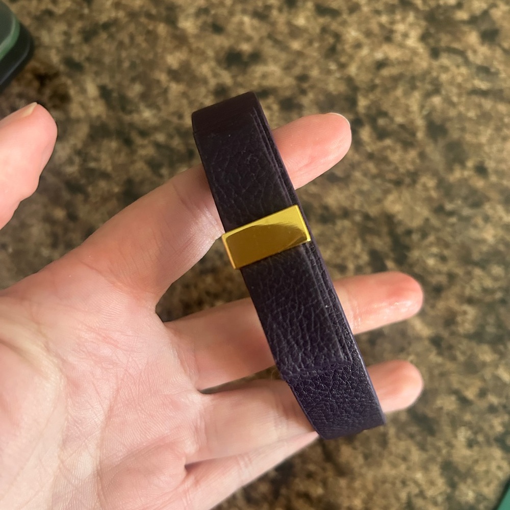 Purple BCBG maxamara bow snap bracelet